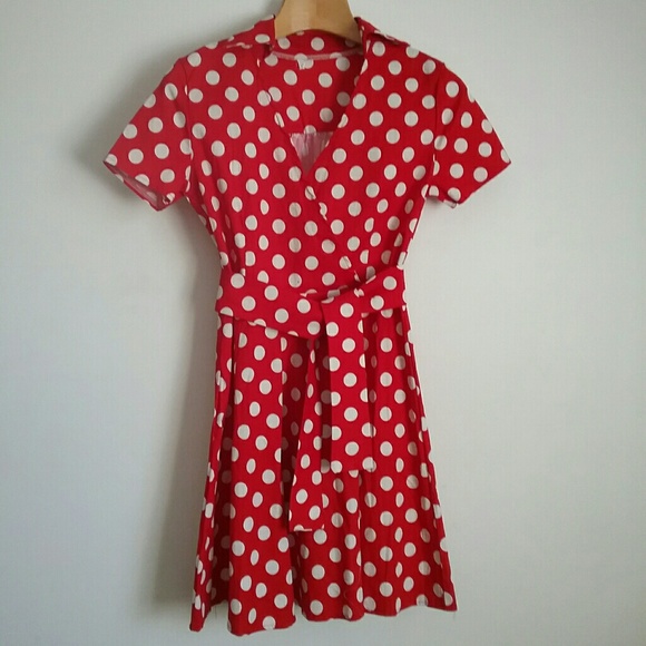 Dresses & Skirts - Red Polka Dot Dress Pin Up or Minnie Mouse Costume